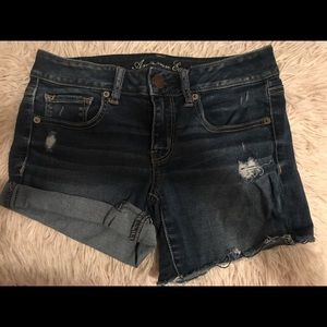 denim minimum destroyed shorts